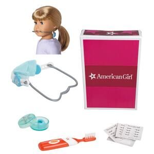 American Girl HEALTHY SMILE SET 18" Doll Retainer Toothbrush Headgear Braces Box